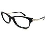 Bebe Eyeglasses Frames BB5130 001 TALK OF THE TOWN Black Gold Crystals 5... - $69.29