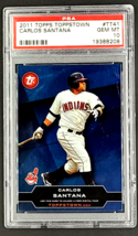 2011 Topps Toppstown #TT41 Carlos Santana Redemption PSA 10 Gem Mint POP 3 - £22.63 GBP