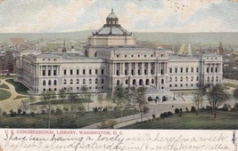 U. S. Congressional Library Washington D. C. Postcard 1906 UDB - $2.99
