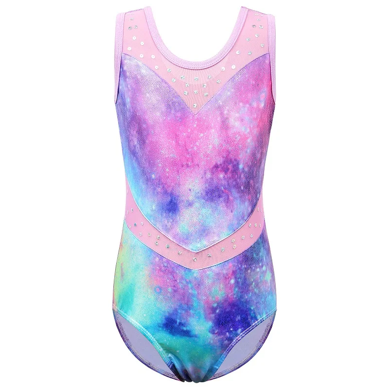 BAOHULU Girls Gymnastics Leotard Teens Gradient Color Ballet Dance Wear Sleevele - £132.22 GBP