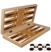 LaModaHome 19&#39;&#39; Turkish Rose Backgammon Set, Wooden, Board Game for Family Game  - £49.08 GBP