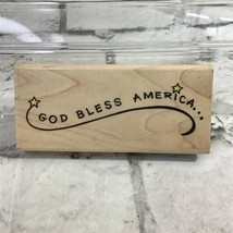 Stampendous Rubber Stamp ‘God Bless America’ 2000 4” x 2”  - $7.91
