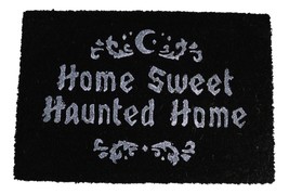 Home Sweet Haunted Home Halloween Black Coir Coconut Fiber Floor Mat Doormat - £21.08 GBP