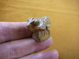 Y-LIZ-CH-12) tan CHAMELEON LIZARD carving SOAPSTONE Peru FIGURINE stone ... - $8.99