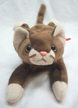 VINTAGE TY 1997 Beanie Baby POUNCE THE BROWN CAT 7" Bean Bag STUFFED ANI... - $14.85