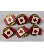 CANADA FLAG LAPEL PIN LOT OF 6 CANADIAN FLAG THEMED PINS PATRIOTIC TOURI... - $12.32 CAD