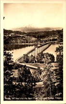 Vintage Real Photo POSTCARD- Mt. Hood &amp; The Hood River Interstate Bridge BK35 - £3.87 GBP