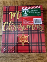 Christmas House Various Gift Boxes 8.2&quot; x 6.9&quot; x 3 &quot;-1ea 4pc Pkg-New-SHIP N 24HR - £7.02 GBP