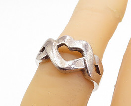 925 Sterling Silver - Vintage Open Infinity Love Heart Band Ring Sz 5.5 ... - $32.81 CAD