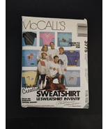 McCall&#39;s Sewing Pattern 3775 Sweatshirt  Misses and Mens XS to XL Uncut ... - $6.88