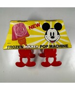 Vintage Disney Frozen Mickey Mouse Pop Machine 4 Ice Dessert Molds Red New - $31.66 CAD