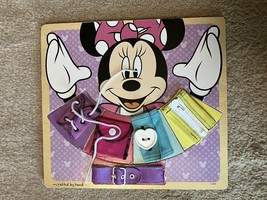 Disney Minnie Mouse Wooden Basic Skills Board Sensory / Tactile Puzzle - £7.95 GBP