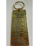 1985 Schedule New York Giants The Brass Works Key Ring