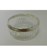 Genuine Cut Crystal Silver Plate Rim Small Bowl Nut Candy Dish Leonard o... - €14,62 EUR