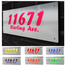 Premium Stainless-Steel Address Sign with LED Backlighting and Color Burst - $328.87