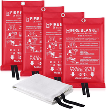 Fire Blanket for Home Emergency Survival – Fiberglass Suspend Fire Flame... - $35.33 CAD