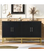 Four-Door Sideboard: Metal &amp; Cross Legs - $6,004.09 MXN