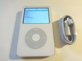 APPLE  iPOD  CLASSIC  5TH GEN.  WHITE  60GB...WOFLSON  CHIP...NEW  BATTE... - £123.77 GBP