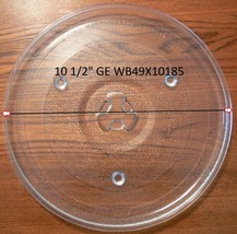 10 1/2&quot; GE Clear Microwave Replacement Plate, Part # WB49X10185 Used Cle... - $19.59