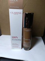 Clarins Everlasting Long Wearing &amp; Hydrating Matte Foundation SHADE: 118... - $15.94