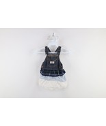 Vintage OshKosh B&#39;Gosh Baby Size 12 Months Denim Ruffled Overalls Bibs D... - $47.45 CAD