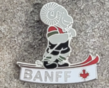 SKI BANFF Resorts Ski Ram Skier Downhill Lapel Pin Canadian Rockies Moun... - $8.99