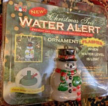 Christmas Tree Water Alert Snowman Ornament Flashes When Water Level Is Low - $14.73