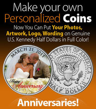 Wedding Favor On Real Coin Personalized Jfk Half Dollar Legal Tender Unique Gift - £6.76 GBP