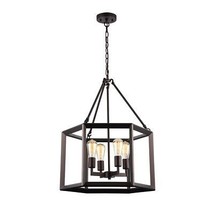 Chloe CH59058RB21-UP4 21 in. Lighting Ironclad Industrial-Style 4 Light ... - £74.66 GBP