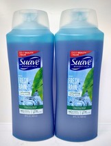 2 Bottles Suave Essentials Fresh Rain Refreshing Body Wash 28oz JumboFamily Size - $19.97