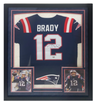 Tom Brady Autographed Patriots Nike Elite Framed Color Rush Jersey Fanatics - £3,535.06 GBP