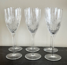 Rogaska Crystal 6 Vogue Pattern 9&quot; Tall Water Goblet Glasses - £131.26 GBP