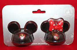 Disney Parks Mickey Mouse Minne Mouse Ear Hat Salt &amp; Pepper Shaker Set B... - $28.93
