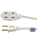 GE JASHEP51937 3-Outlet Polarized Indoor Extension Cord with Twist-to-Cl... - £20.49 GBP