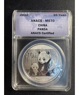 2012 1 OUNCE  SILVER PANDA - ANACS MS 70 - 10 Yuan COIN FROM CHINA - PER... - $117.31 CAD