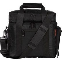 Black Insulated Lunch Cooler Bag with Multiple Storage Pockets Mesh Pock... - $29.95