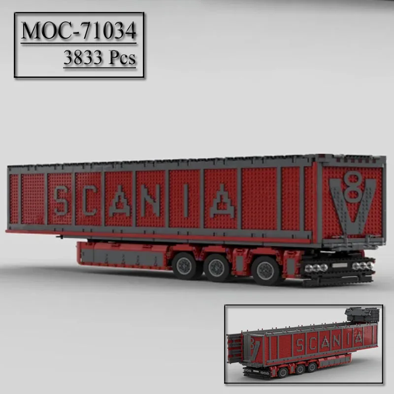 New MOC-71034 3833Pcs Truck Container Model Builds Kit Building Blocks Self-lock - £327.14 GBP