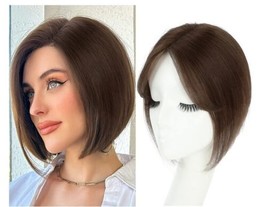 Hair Toppers for Women Real Human Hair Toppers no Bangs Toupee for women 10 Inch - £18.13 GBP
