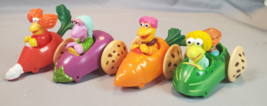 Jim Henson Fraggle Rock Muppet Toy Figures Vegetable Cars Set of 4 McDonalds &#39;88 - £9.73 GBP