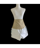 Denim Diva Women&#39;s Maternity Denim Shorts Size L Floral White - $12.98