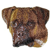 Amazing Dog Faces[ Boxer Dog Face] Embroidery Iron On/Sew Patch [3.69&quot; x 4&quot;][Mad - £10.33 GBP