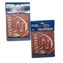 NCAA Oklahoma Sooners Lot of 2 Packs Beverage Coasters Parties Tailgating Dorms - £8.40 GBP