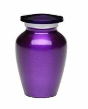 Classic Alloy Cremation Urn - Color Perfection High-gloss Purple 3 Cubic... - $54.99