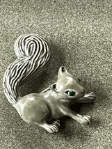 Small Gerry’s Signed Gray Enamel Squirrel Figural Lapel or Hat Pin or Tie Tac – - £7.58 GBP