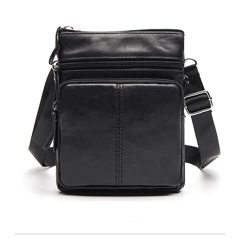 WESTAL Men&#39;s Shoulder Bags Messenger Bag Genuine Leather Small Pouch Bag... - $33.86