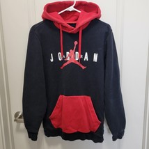 Air Jordan Black Red Hoodie Men&#39;s Size Small Big Jumpman Logo Airness - $31.67