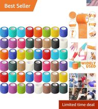 96 Pack Self Adhesive Bandage Wrap 2 Inch x 5 Yard Self Adherent Cohesiv... - $85.37