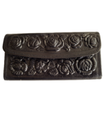 Leather Wallet Tooled Flowers Mexican Credit Cards Coin Purse Mirror Lad... - €25,05 EUR
