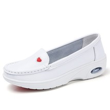 YAERNI Spring Women Nurse Flats Shoes genuine Leather Slip on Moccains Ladies ro - £41.24 GBP