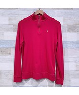 POLO Ralph Lauren Half Zip Sweater Red Lightweight Cotton Casual Boys XL... - $39.59